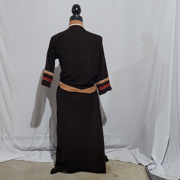 Men's robe Marvello retro bath robe housecoat 70s retro vintage fleece sleepwear - Picture 3 of 13